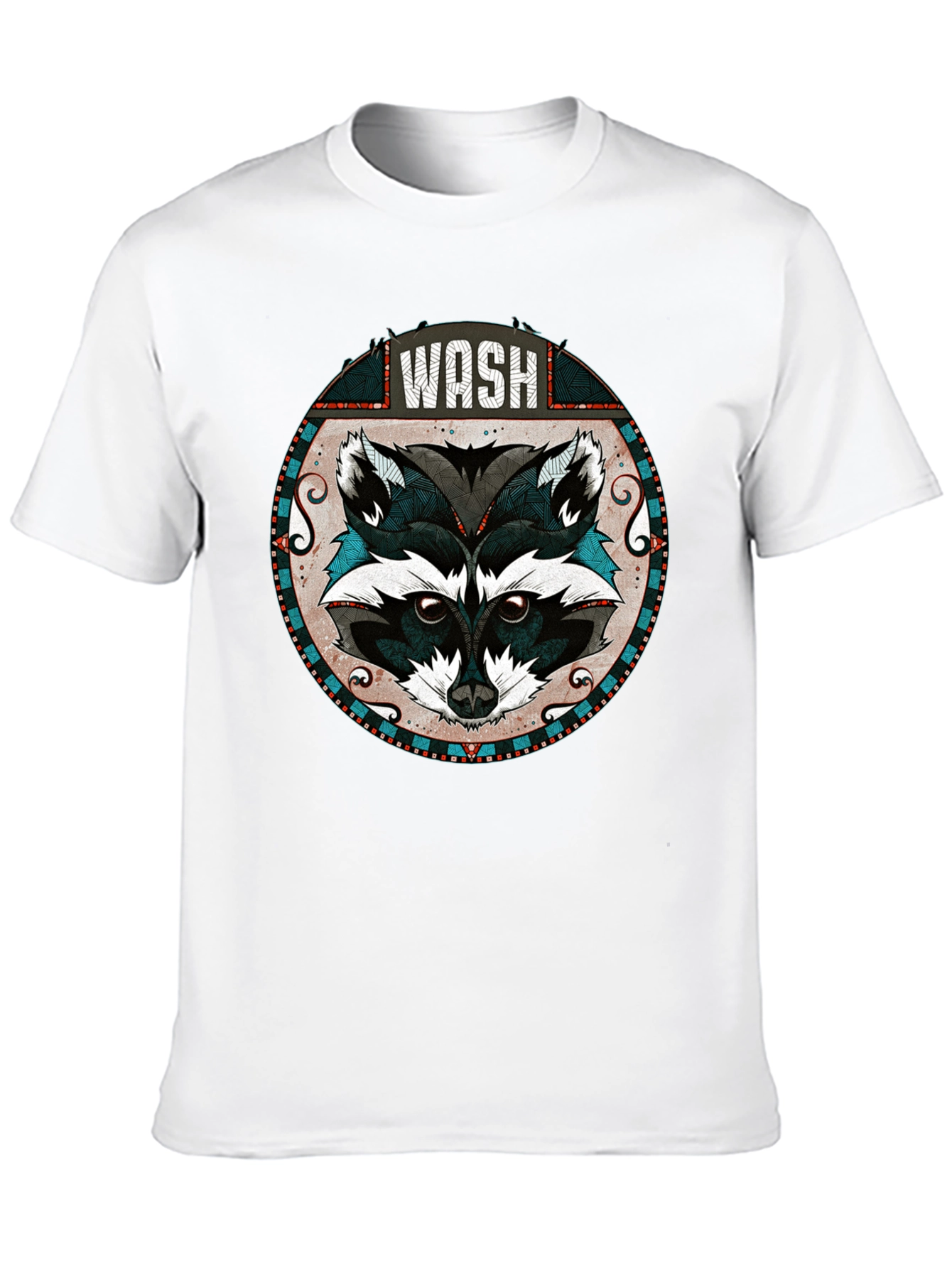 WASH Raccoon Graphic Tee - Cool Animal Design