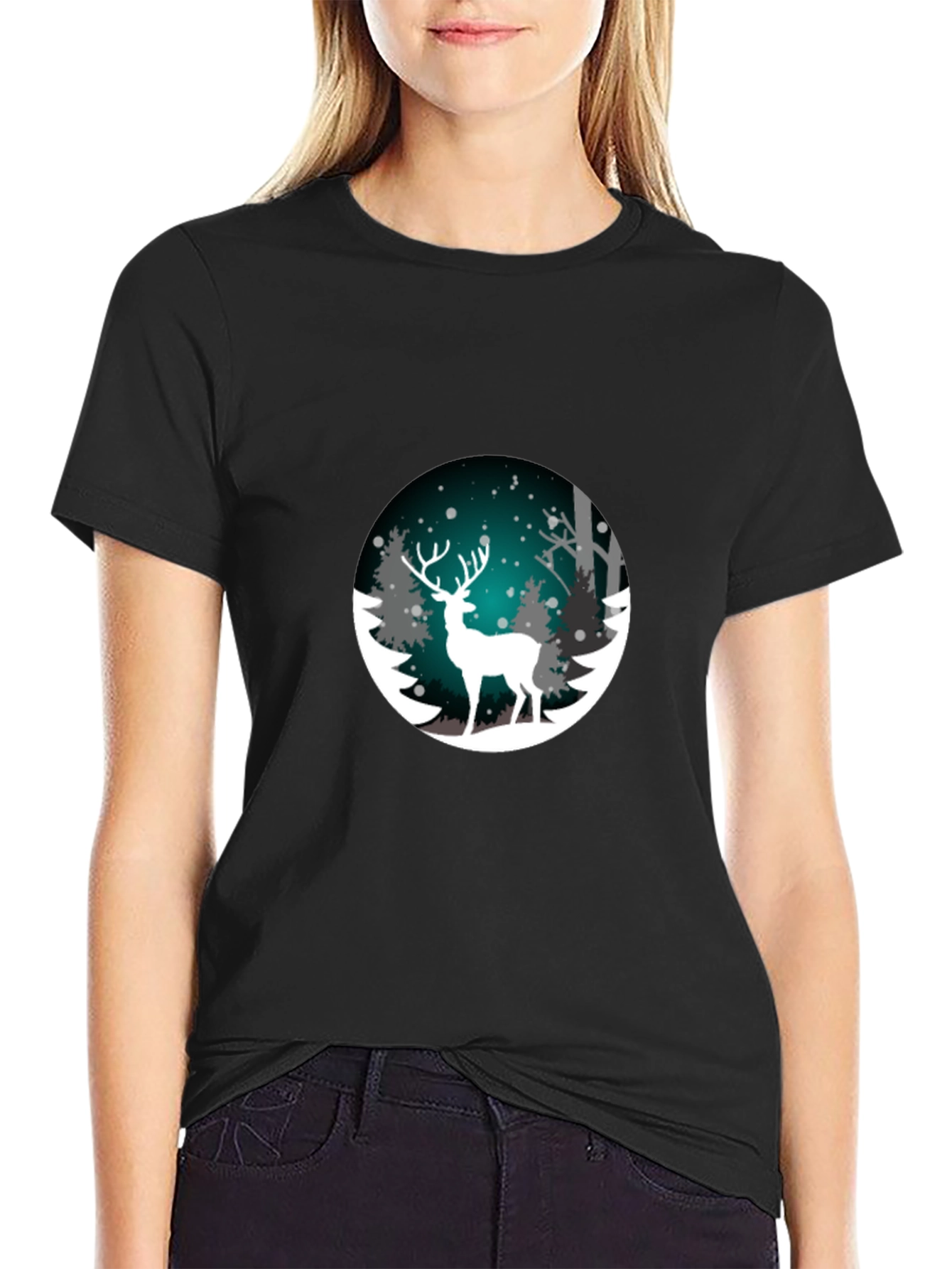 Winter Deer Graphic T-Shirt