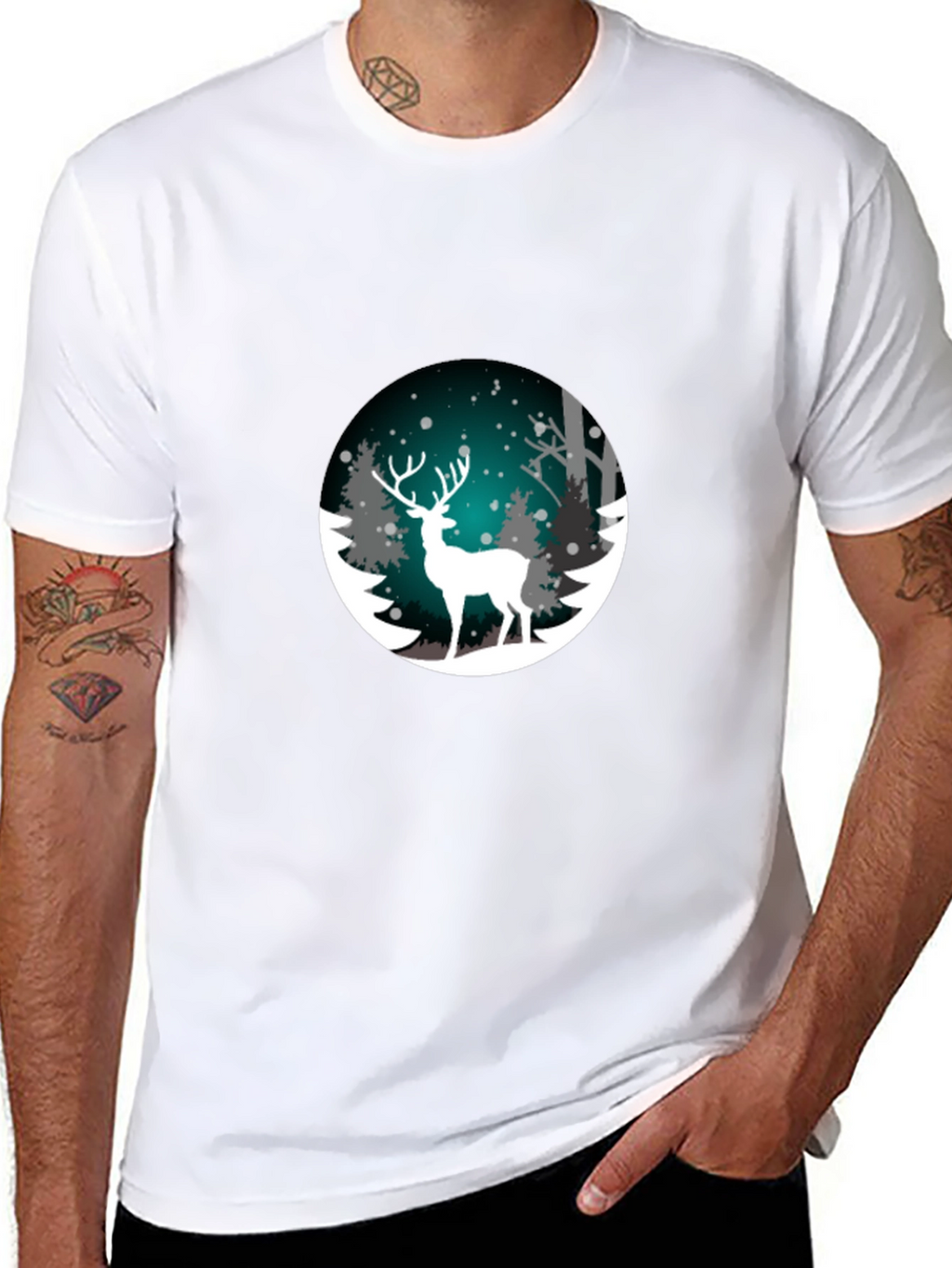 Winter Deer Graphic T-Shirt