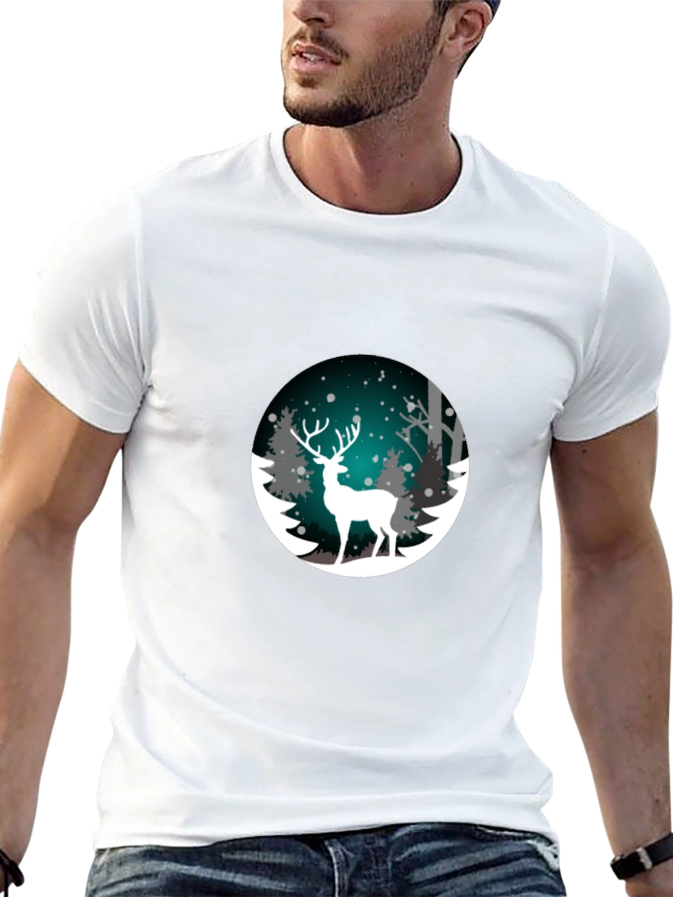 Winter Deer Graphic T-Shirt