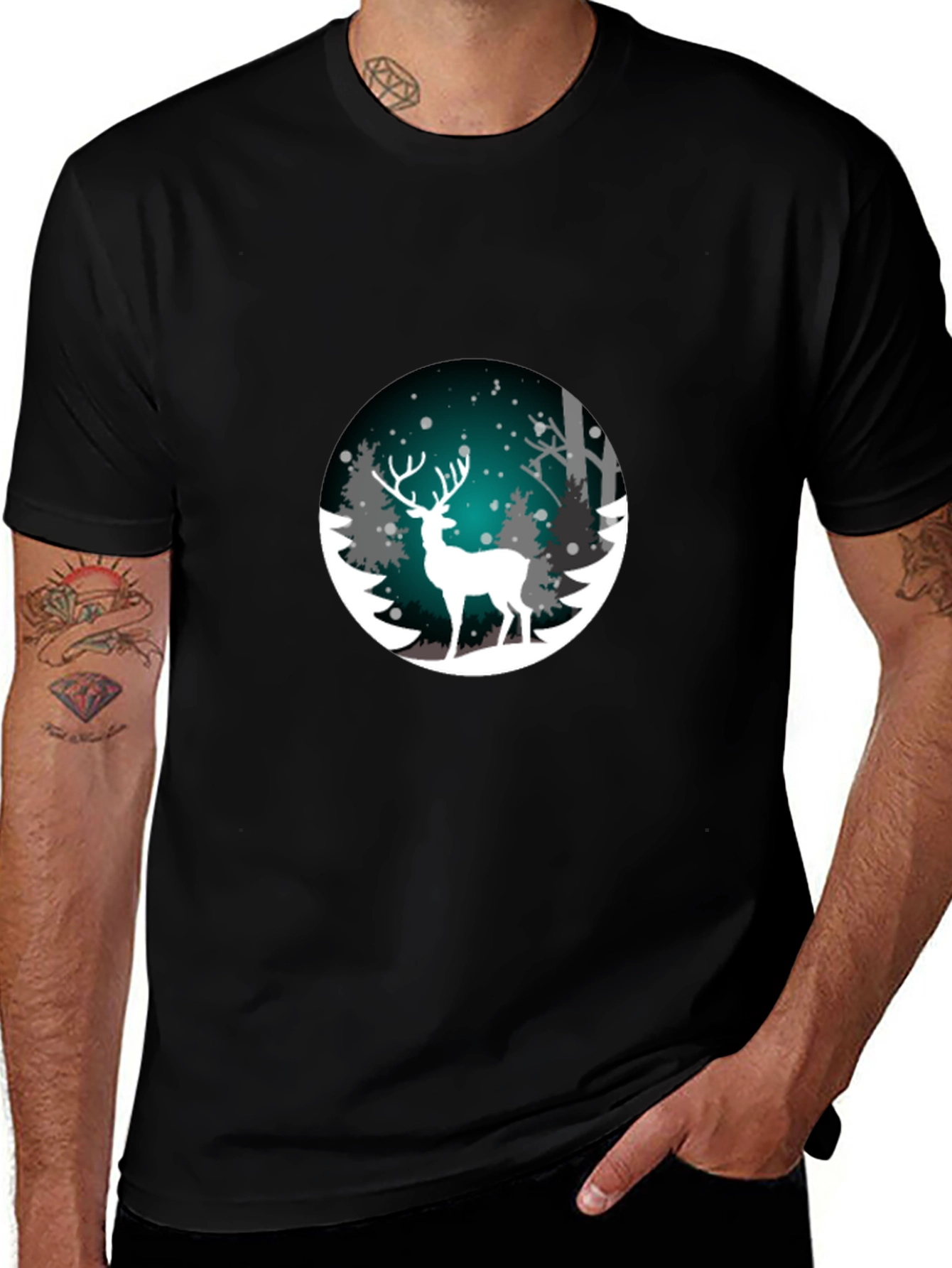 Winter Deer Graphic T-Shirt