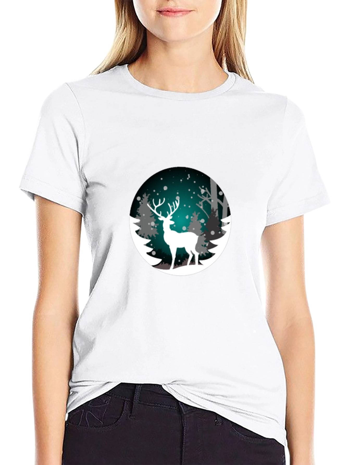 Winter Deer Graphic T-Shirt
