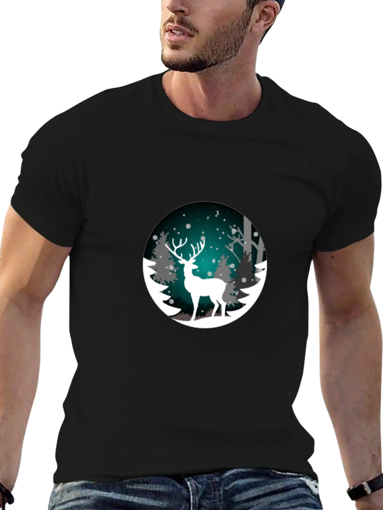 Winter Deer Graphic T-Shirt