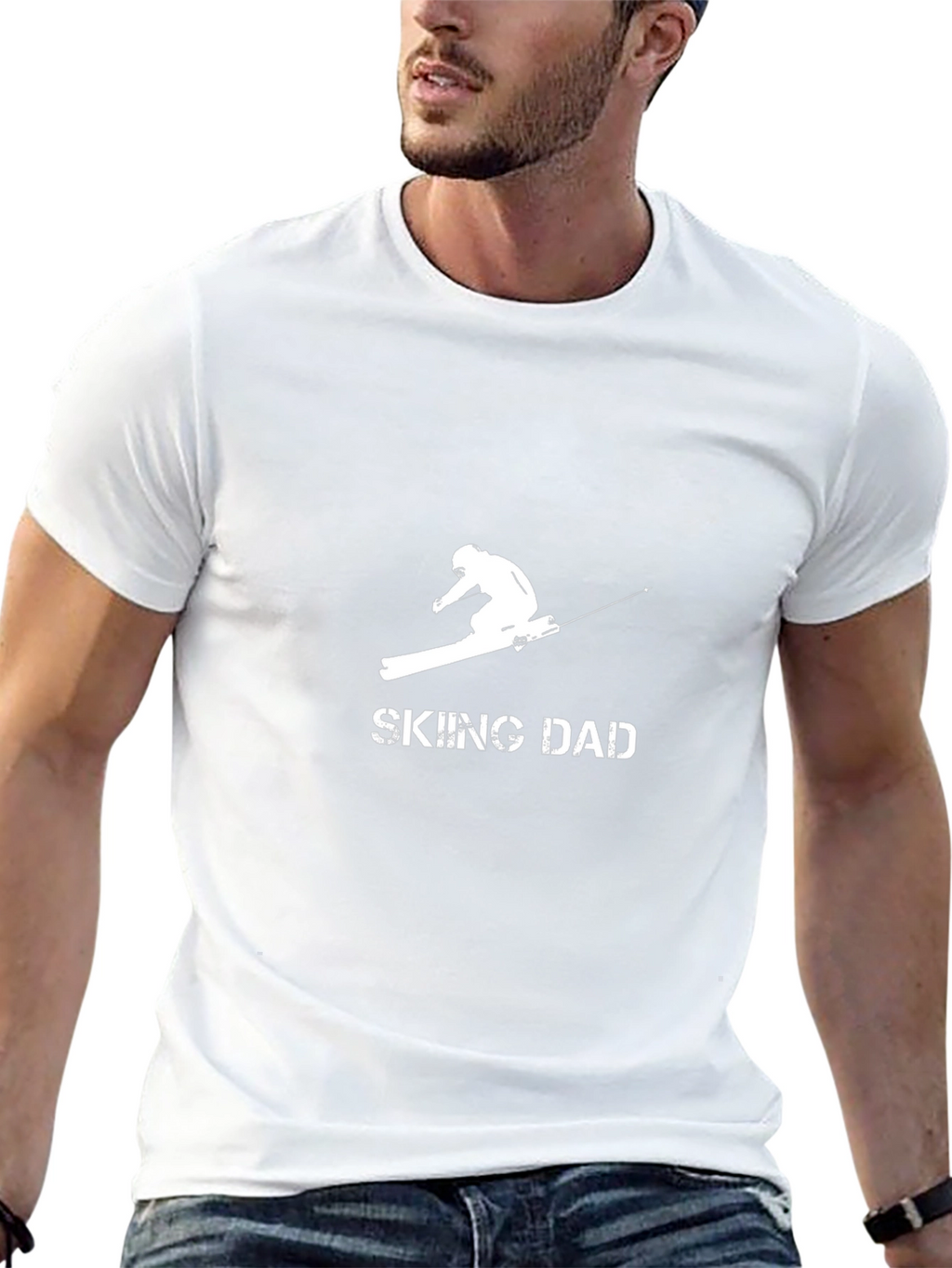 Skiing Dad T-Shirt - Unique Graphic Tee