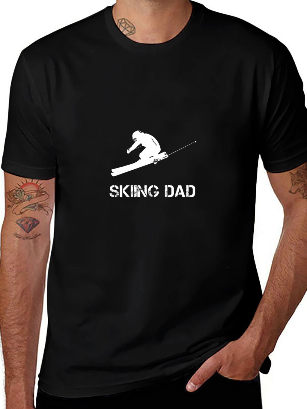 Skiing Dad T-Shirt - Unique Graphic Tee