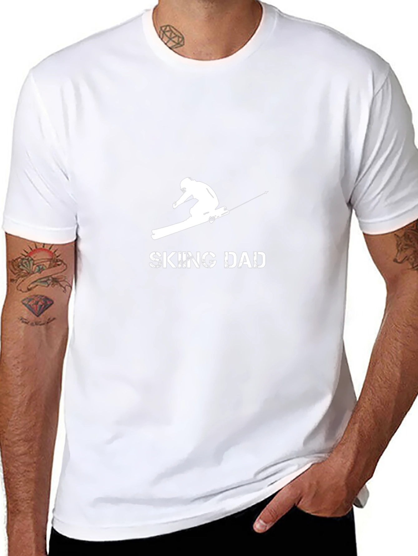 Skiing Dad T-Shirt - Unique Graphic Tee