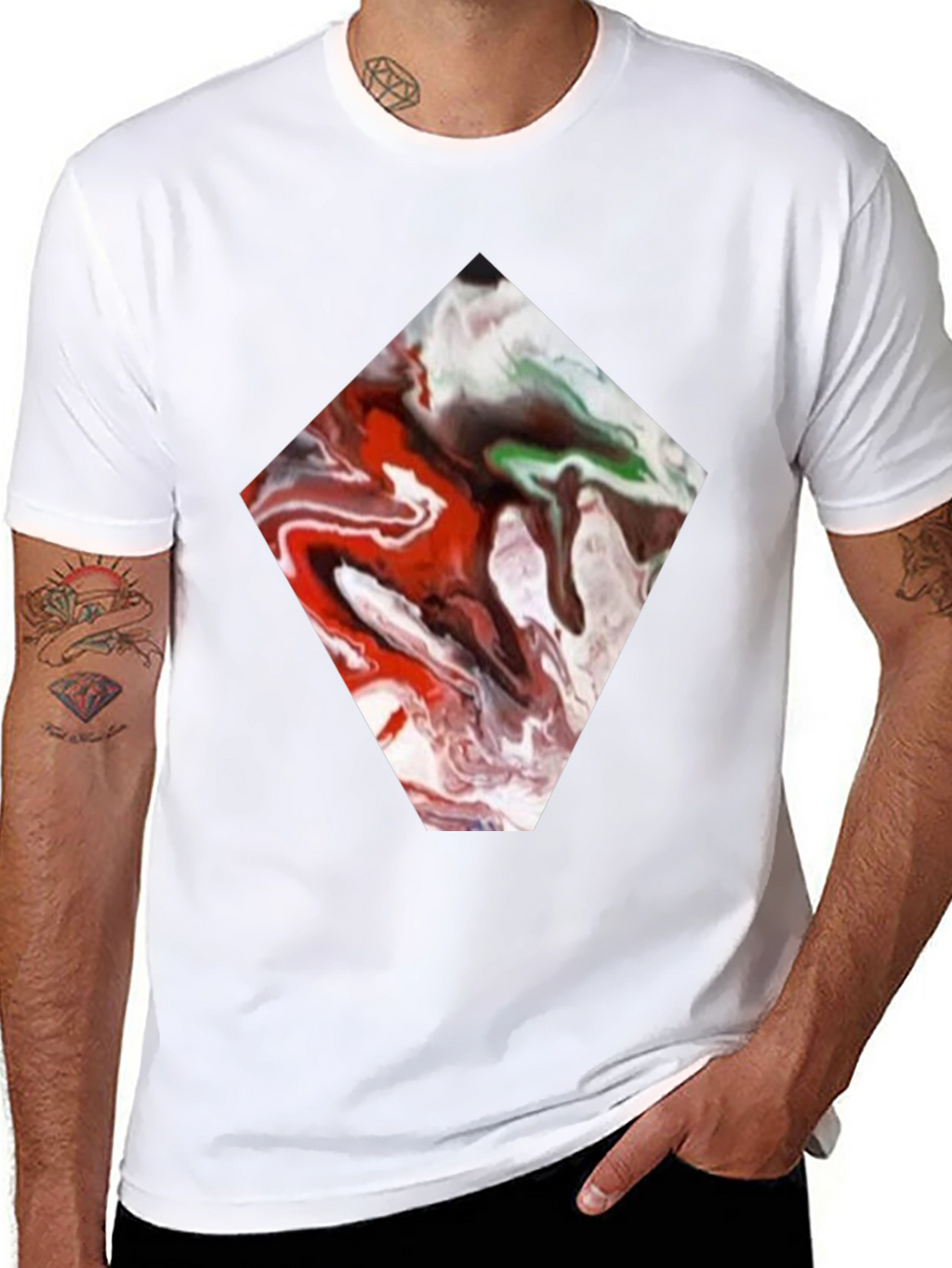 Abstract Diamond Tee - Unique Graphic Print