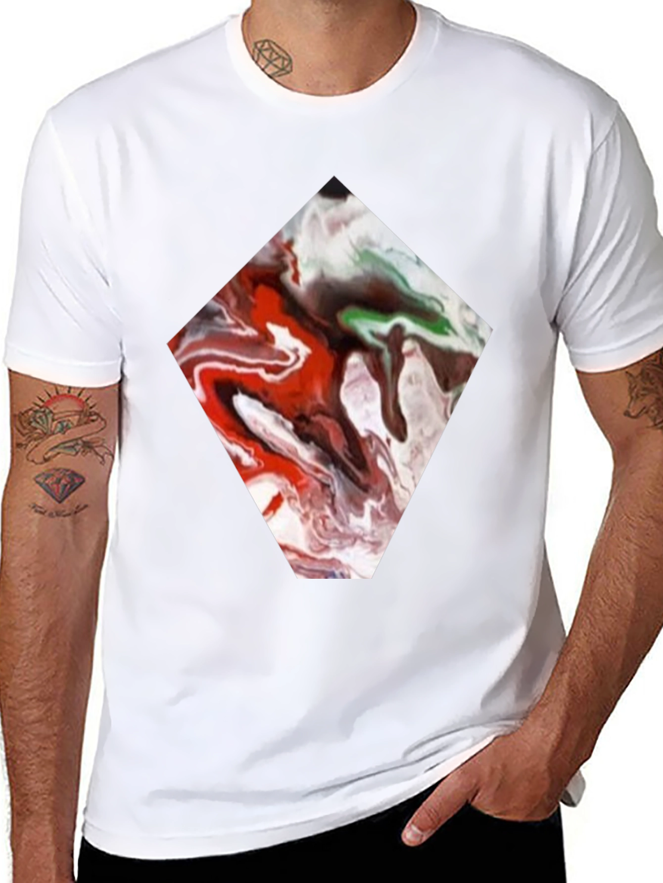 Abstract Diamond Tee - Unique Graphic Print