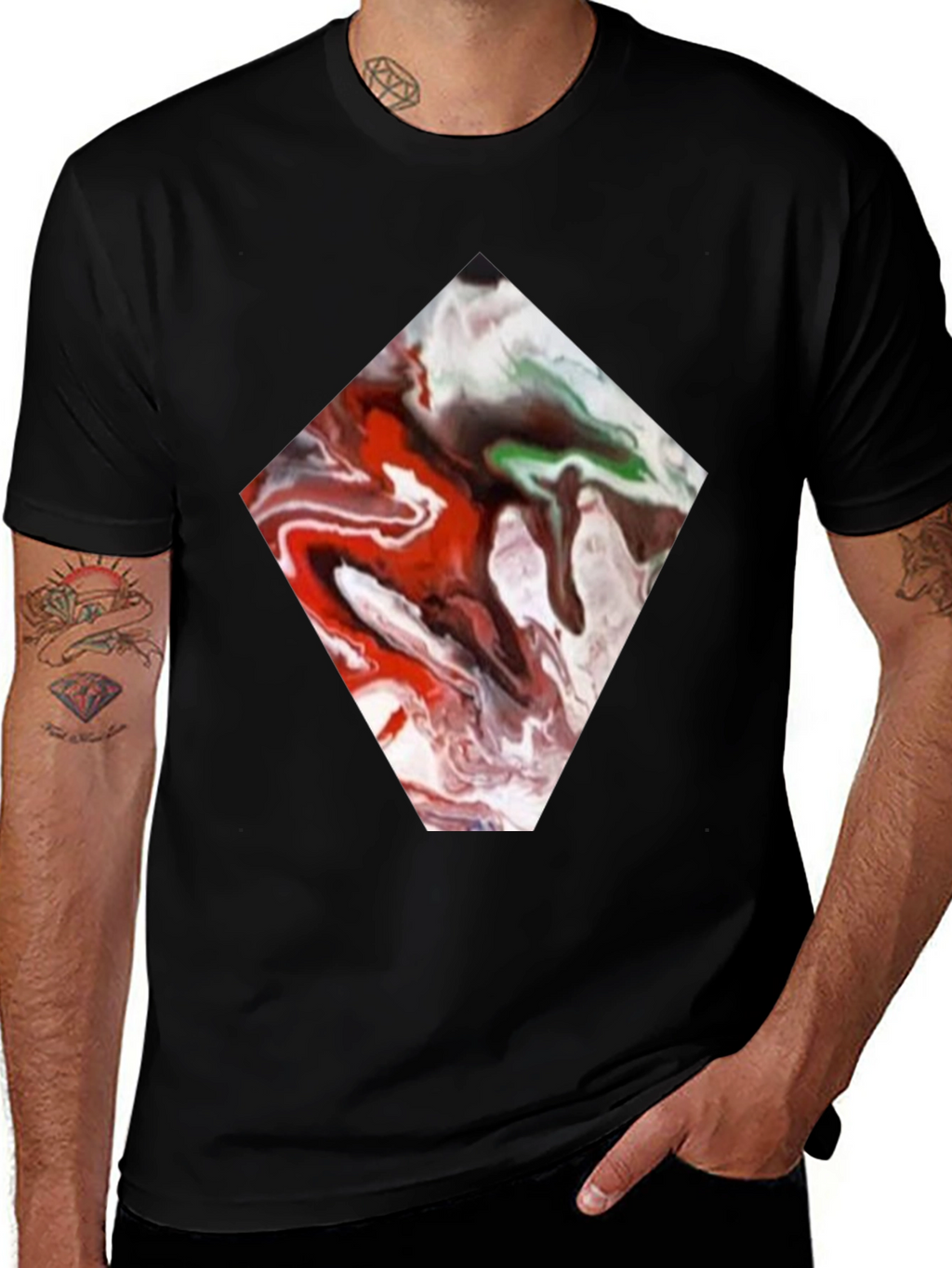 Abstract Diamond Tee - Unique Graphic Print