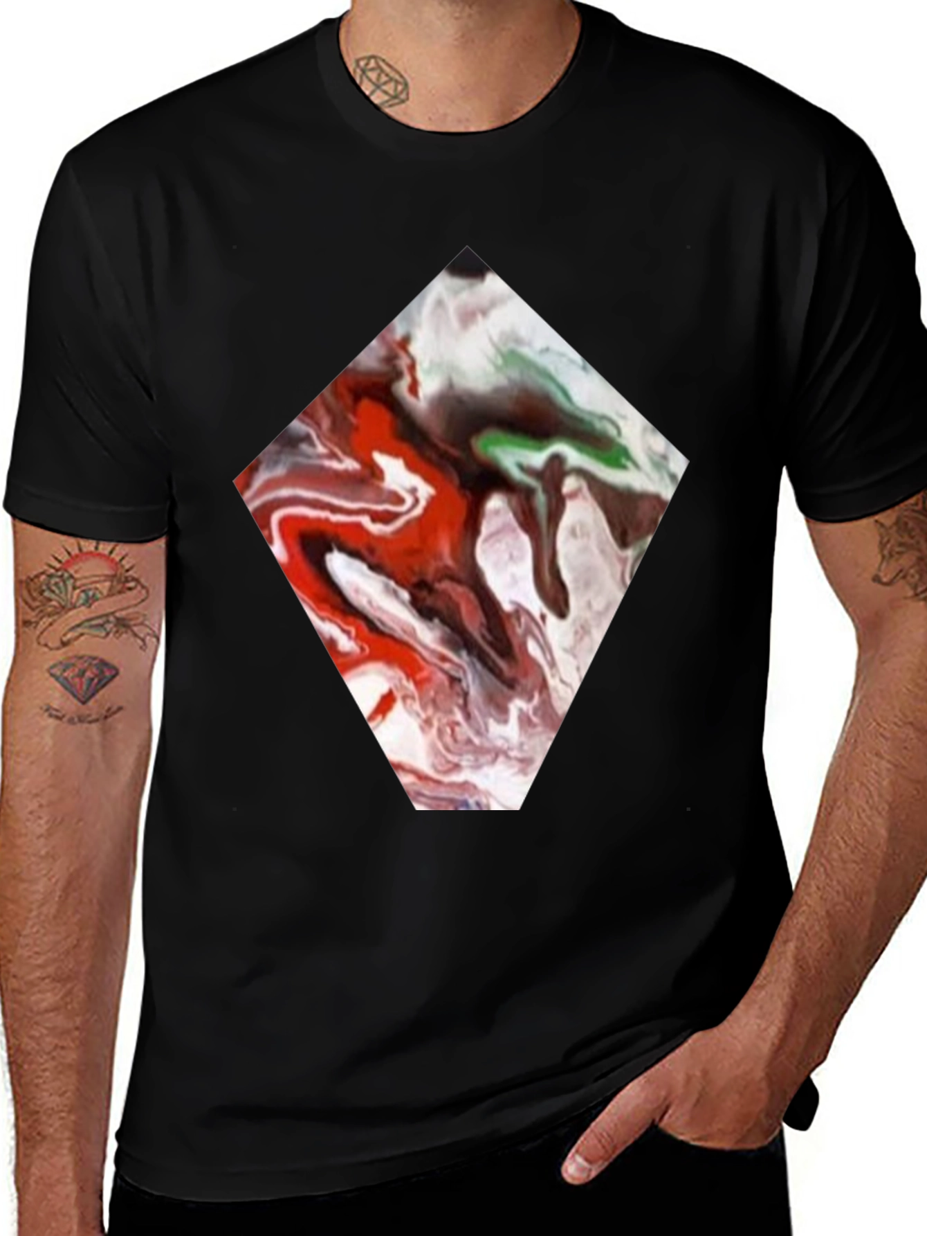 Abstract Diamond Tee - Unique Graphic Print