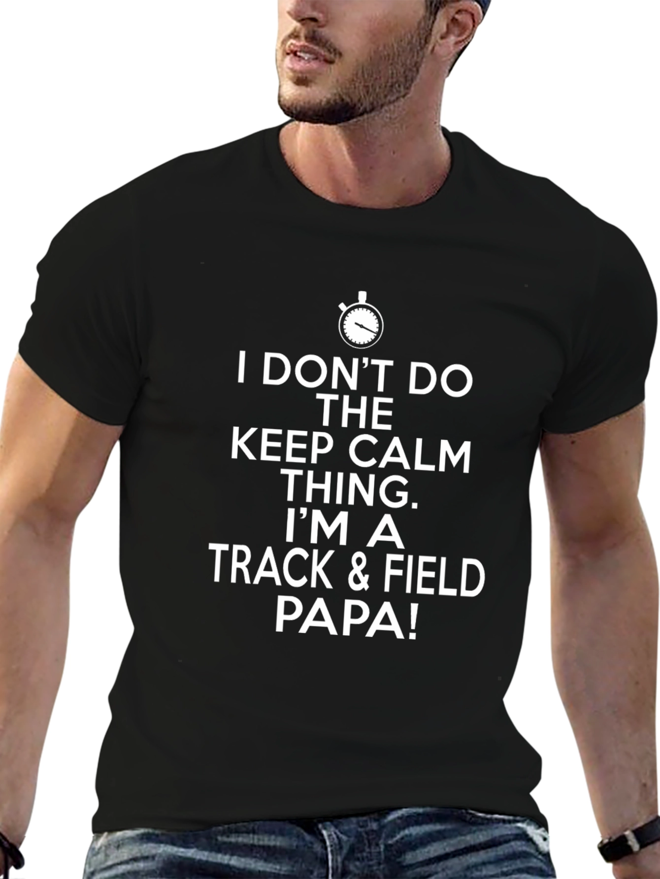 Track & Field Papa T-Shirt - Keep Calm Alternative