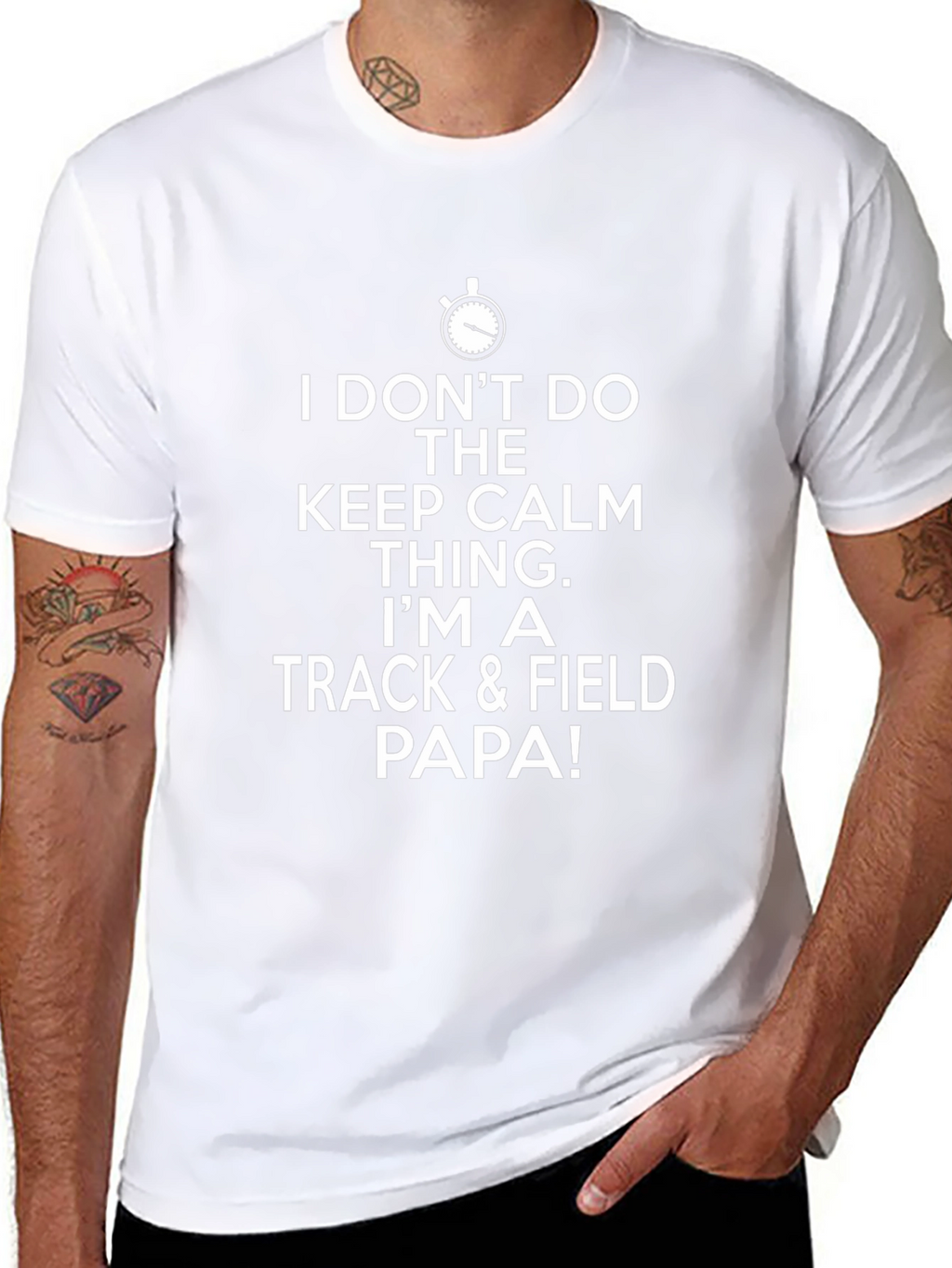 Track & Field Papa T-Shirt - Keep Calm Alternative