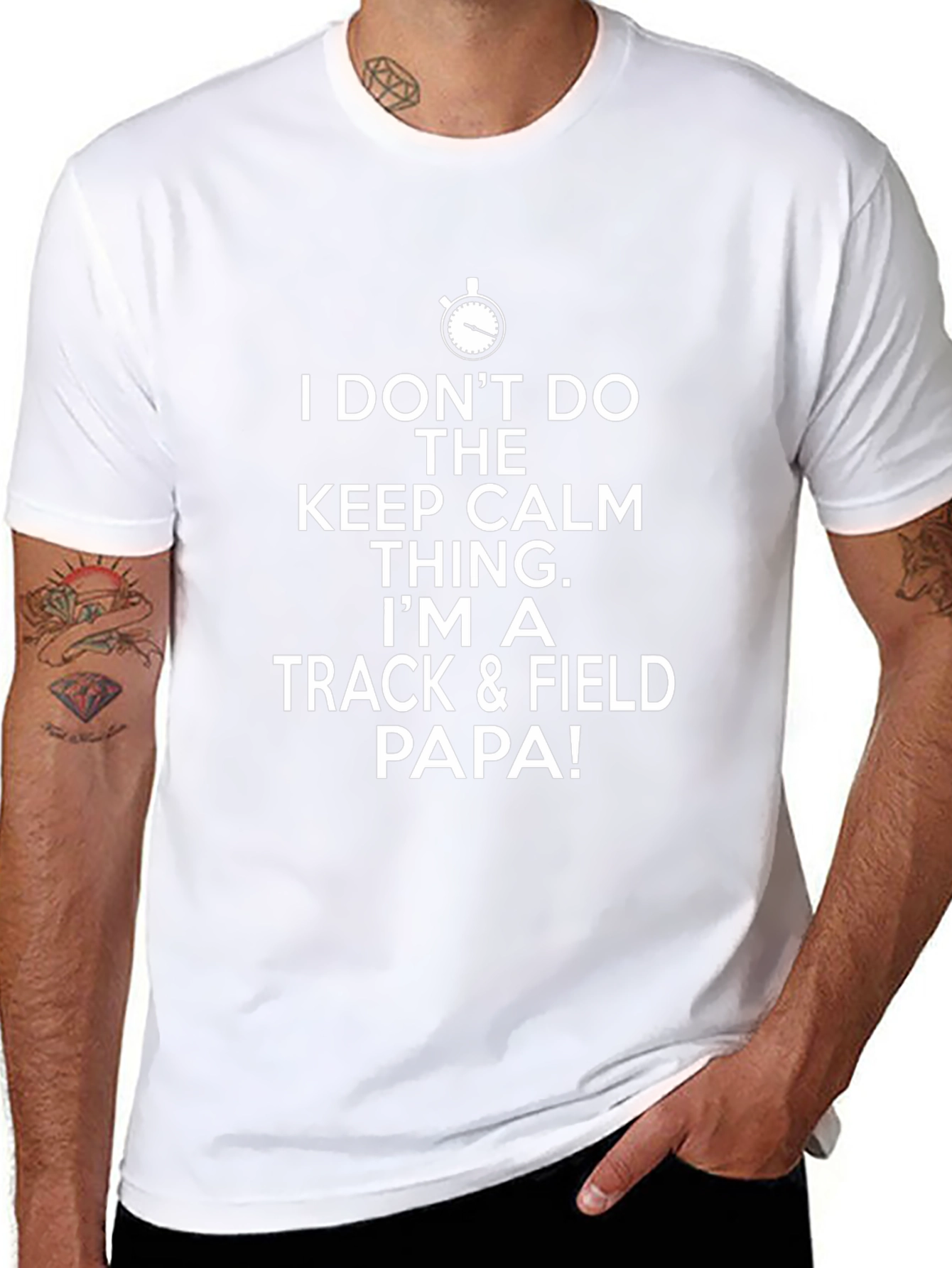 Track & Field Papa T-Shirt - Keep Calm Alternative