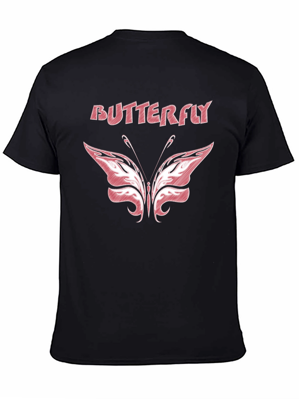 Butterfly Graphic Tee - Stylish Black T-Shirt