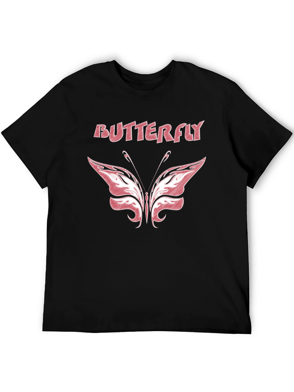 Butterfly Graphic Tee - Stylish Black T-Shirt