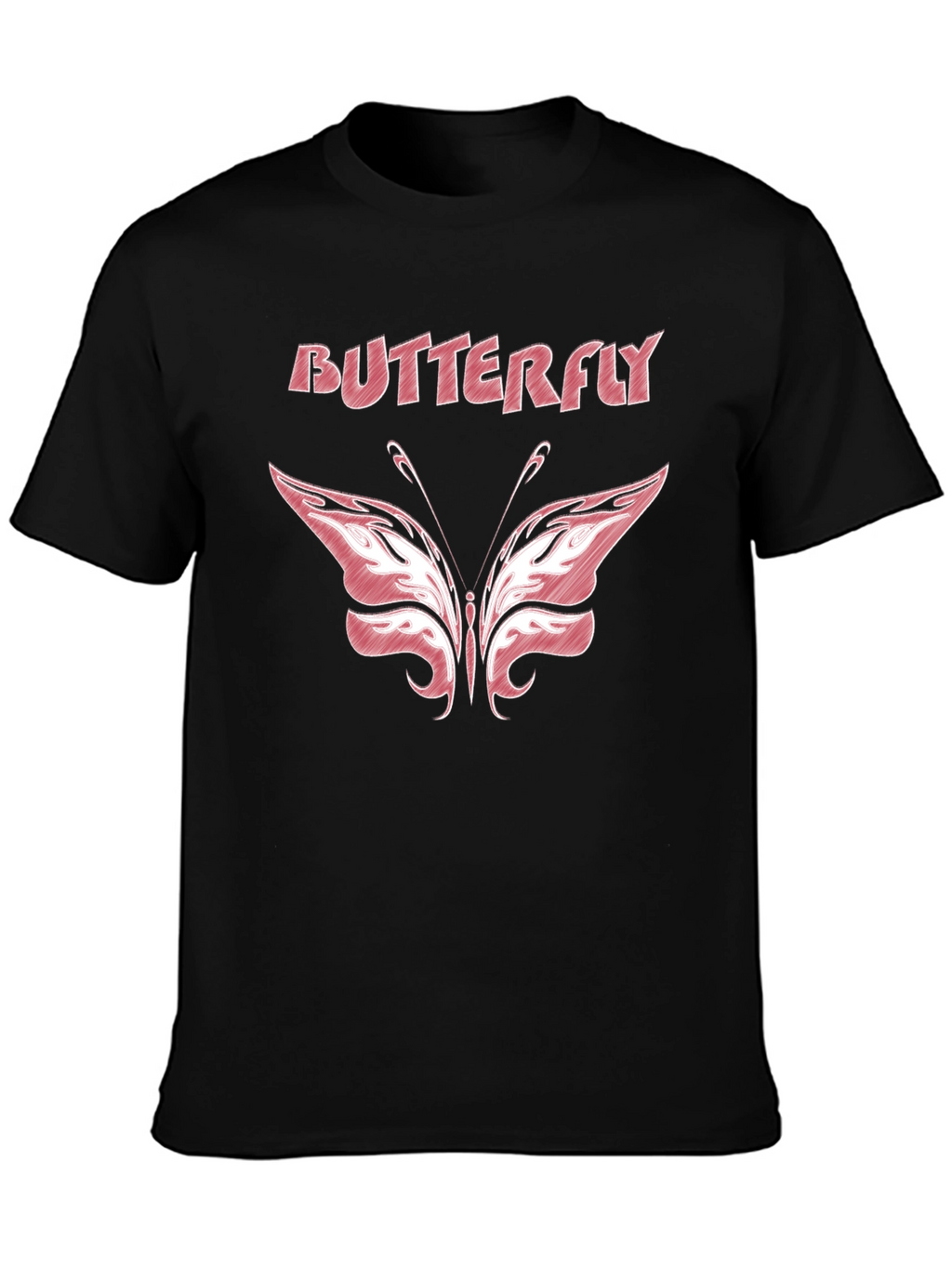 Butterfly Graphic Tee - Stylish Black T-Shirt