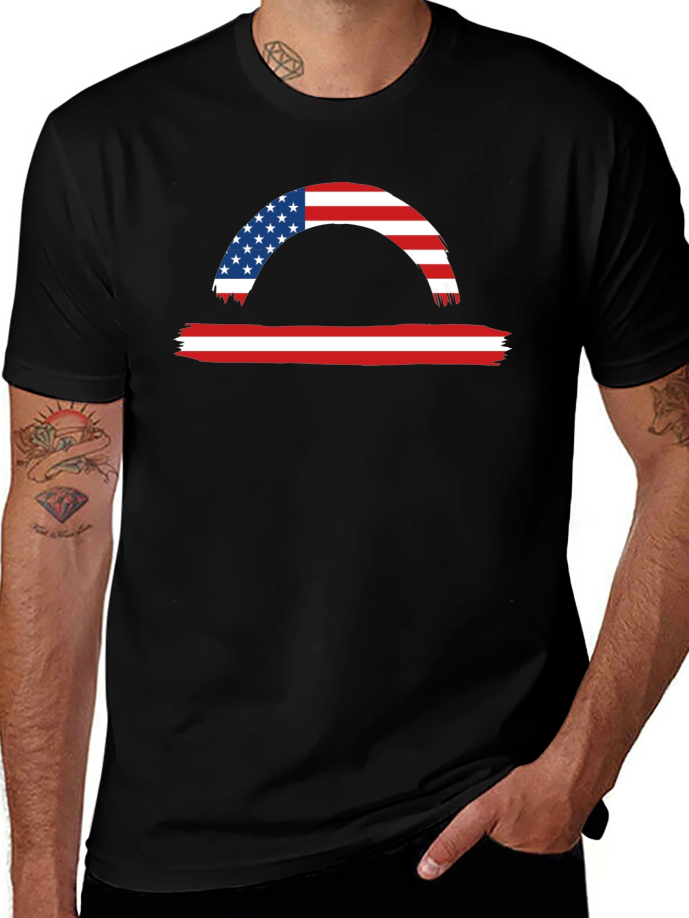 American Flag Libra Graphic Tee