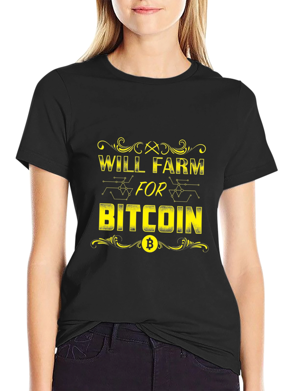 Will Farm for Bitcoin Crypto T-Shirt