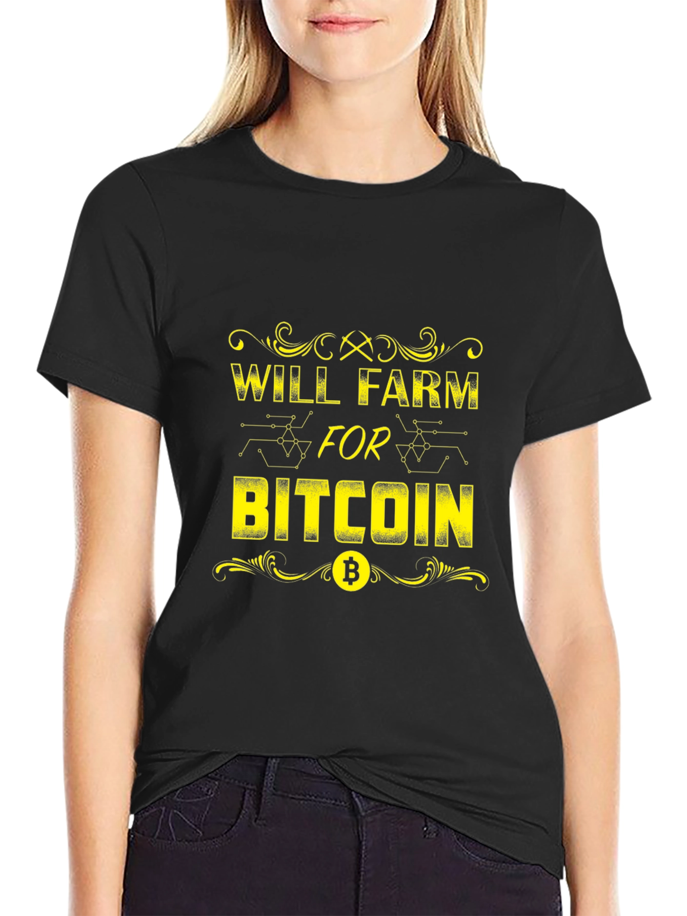 Will Farm for Bitcoin Crypto T-Shirt