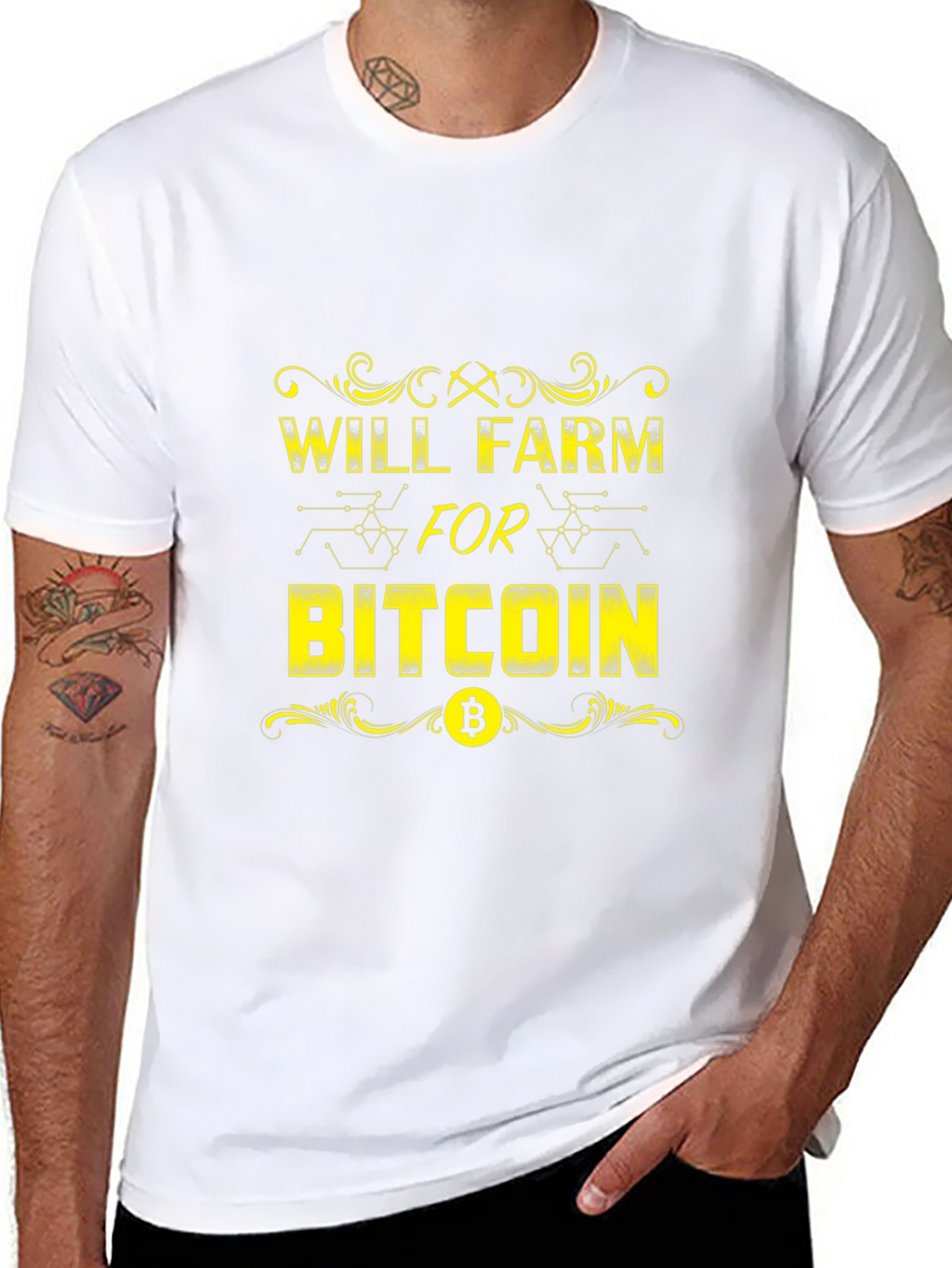 Will Farm for Bitcoin Crypto T-Shirt