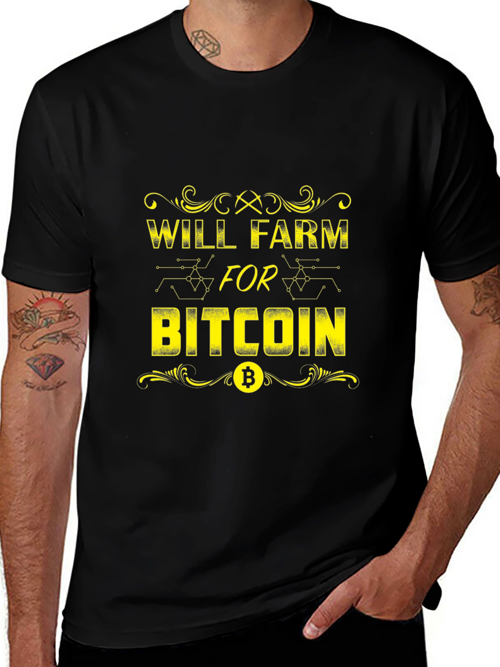 Will Farm for Bitcoin Crypto T-Shirt