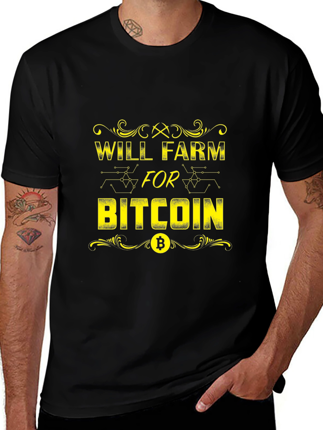Will Farm for Bitcoin Crypto T-Shirt