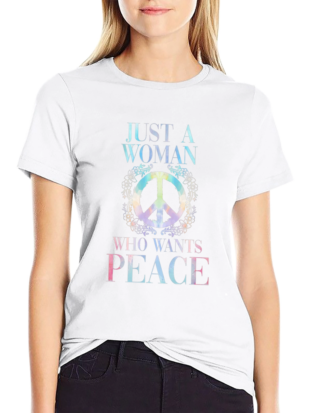 Peace Sign Womens T-Shirt - Hippie Style