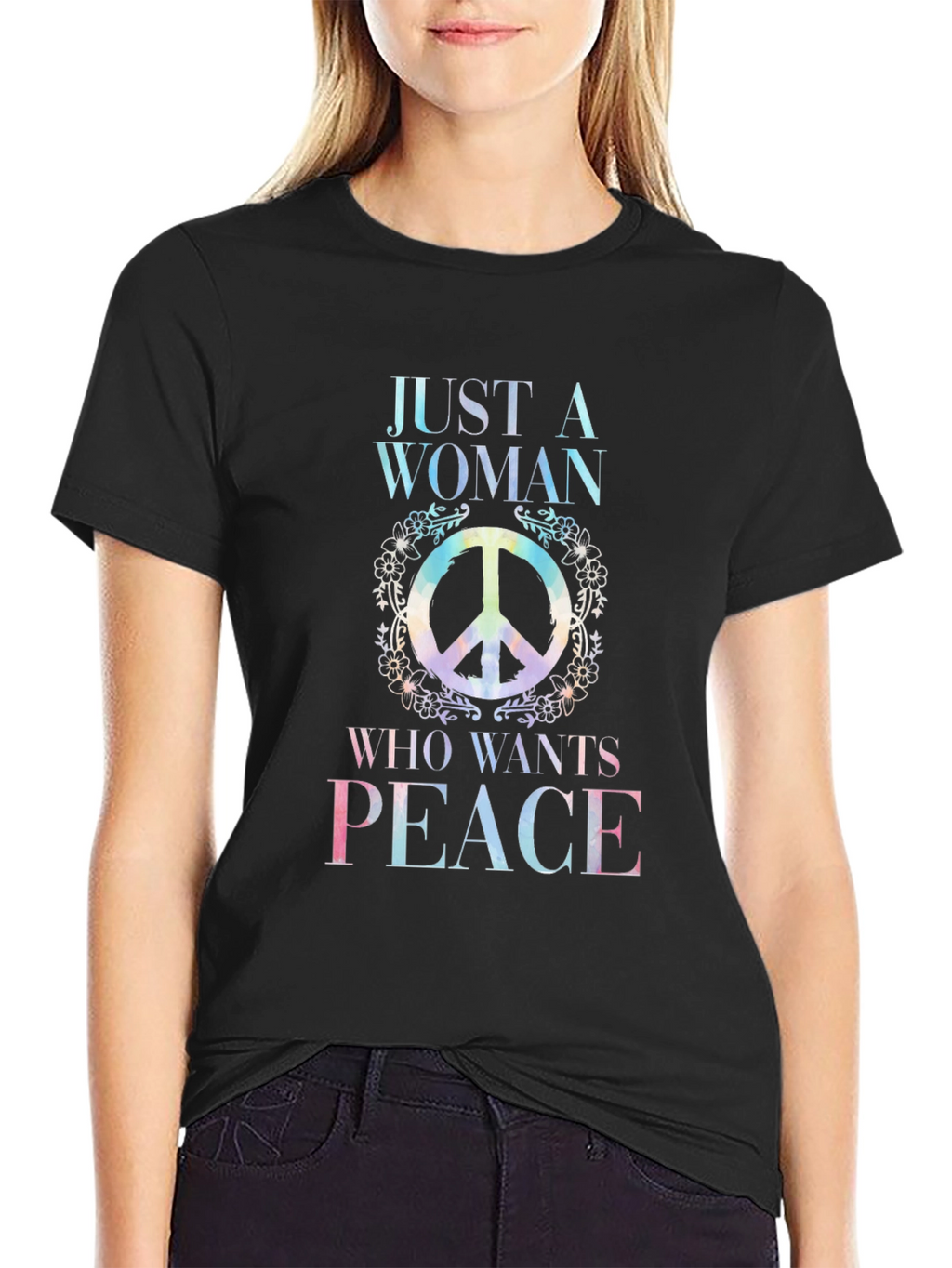 Peace Sign Womens T-Shirt - Hippie Style
