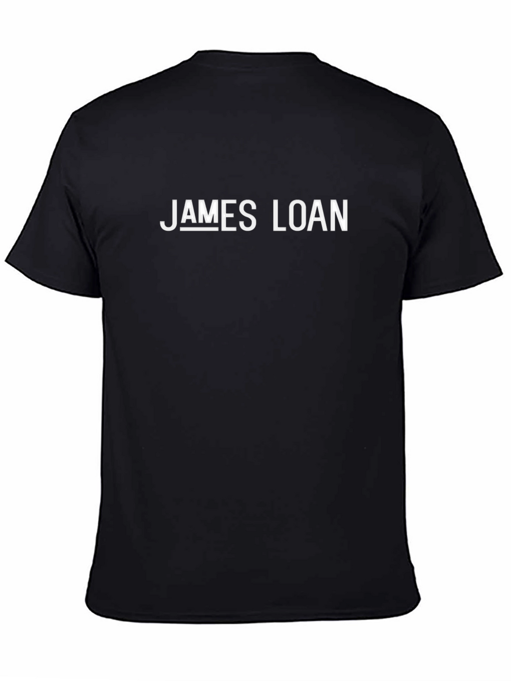 James Loan Black Crew Neck Graphic Tee