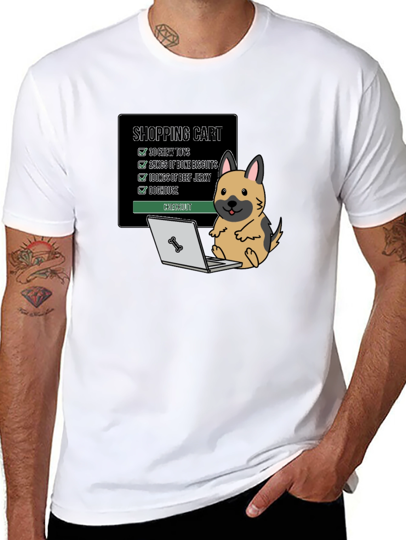 Dog Shopping Cart T-Shirt