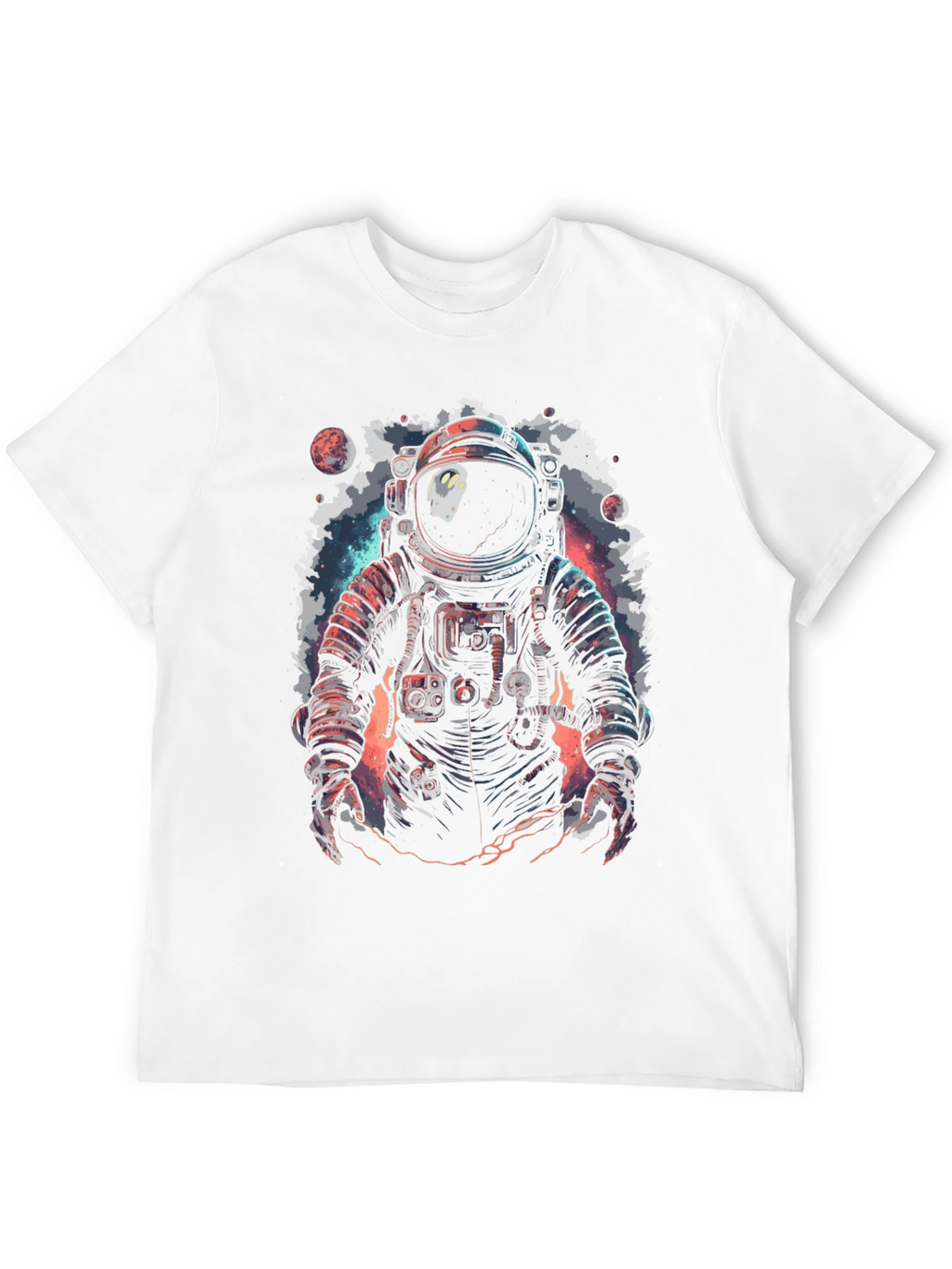 Astronaut Graphic Print Black T-Shirt