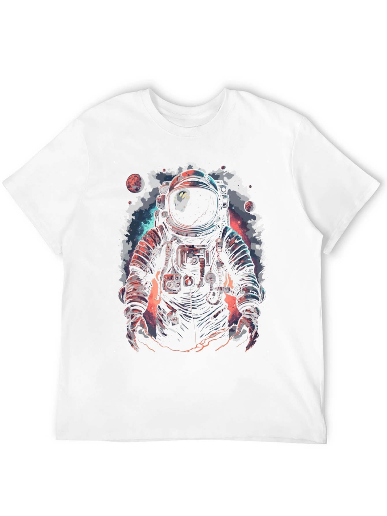 Astronaut Graphic Print Black T-Shirt