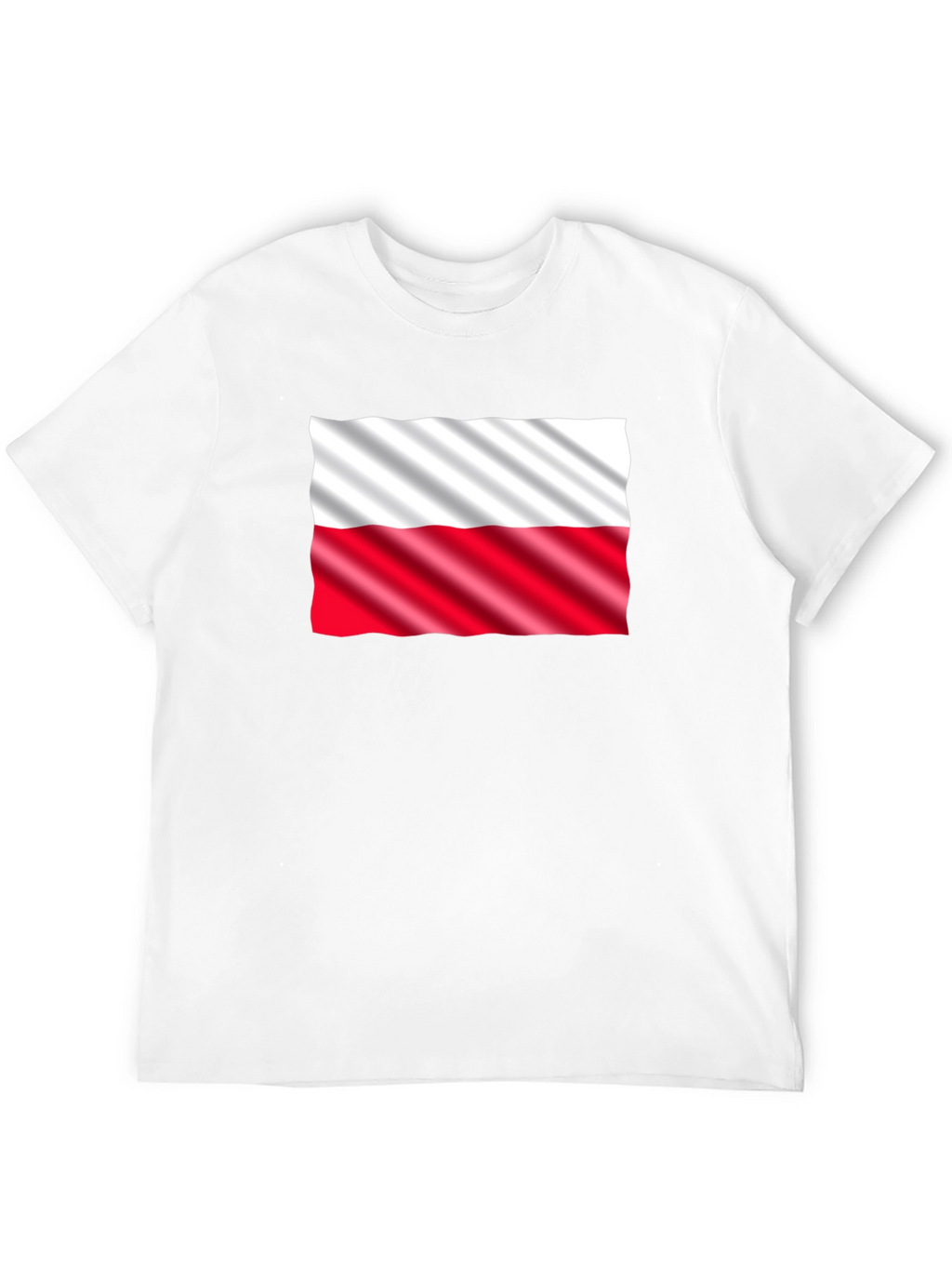 Poland Flag Graphic Print Black T-Shirt
