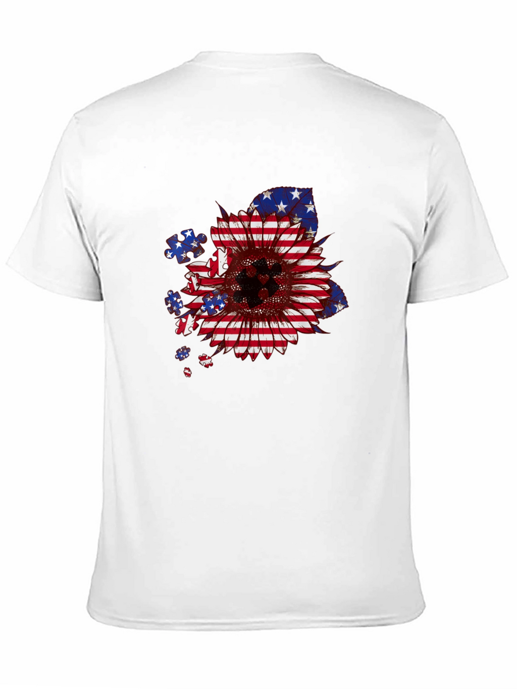 American Flag Sunflower Patriotic T-Shirt