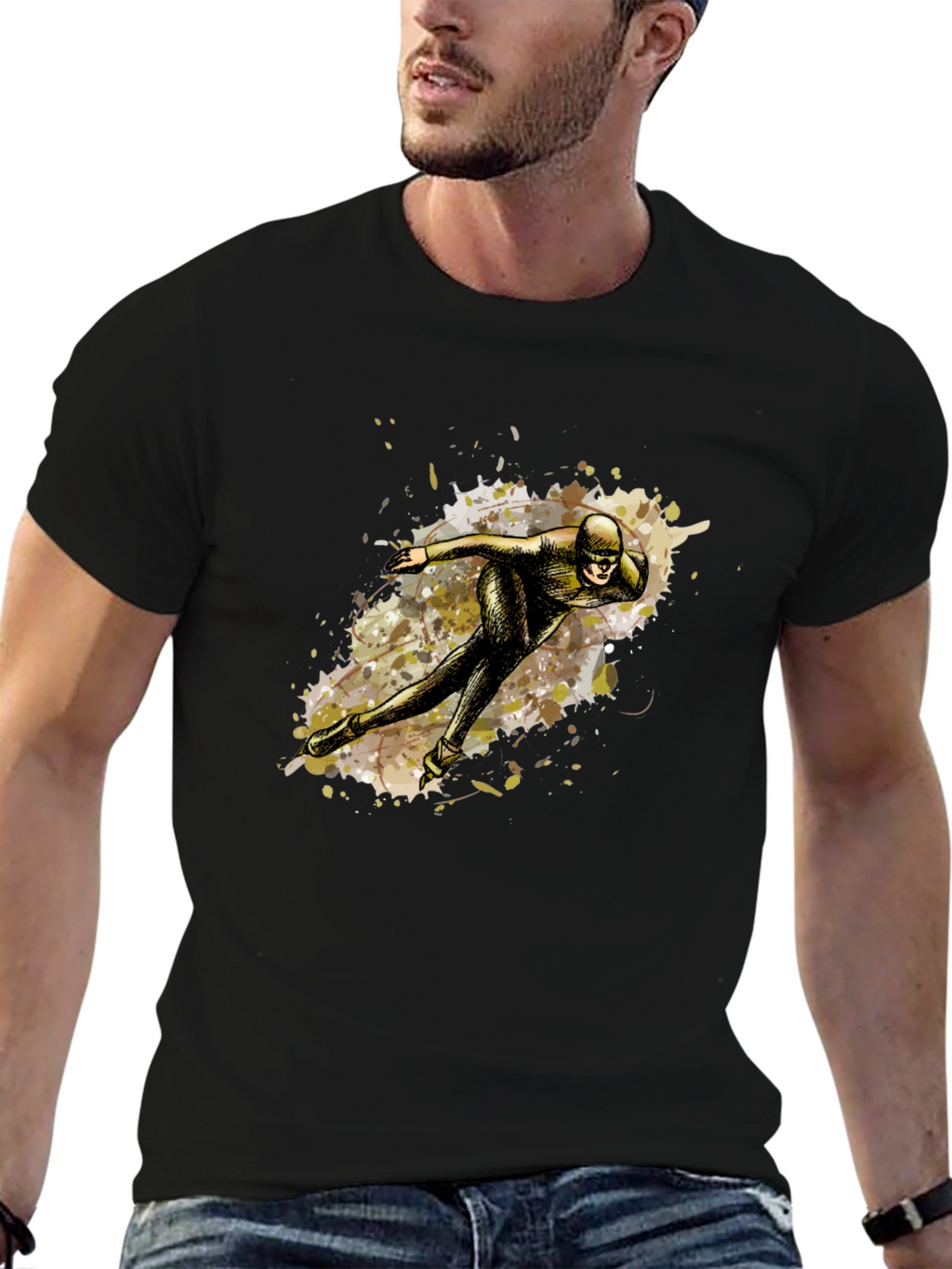 Speed Skater Graphic Tee - Black