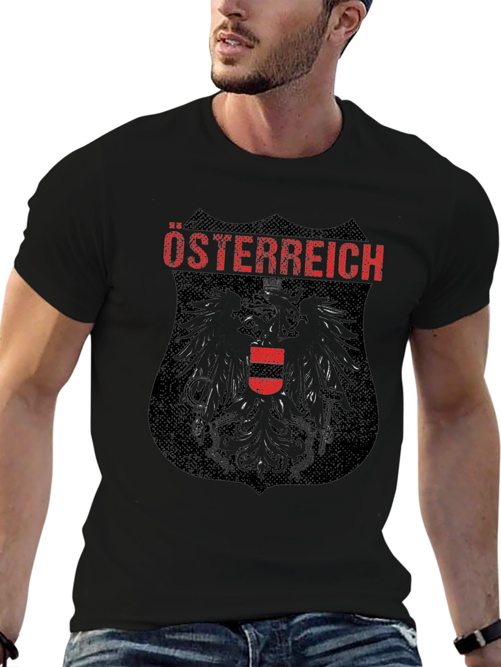 Austria Crest Graphic Tee - Black