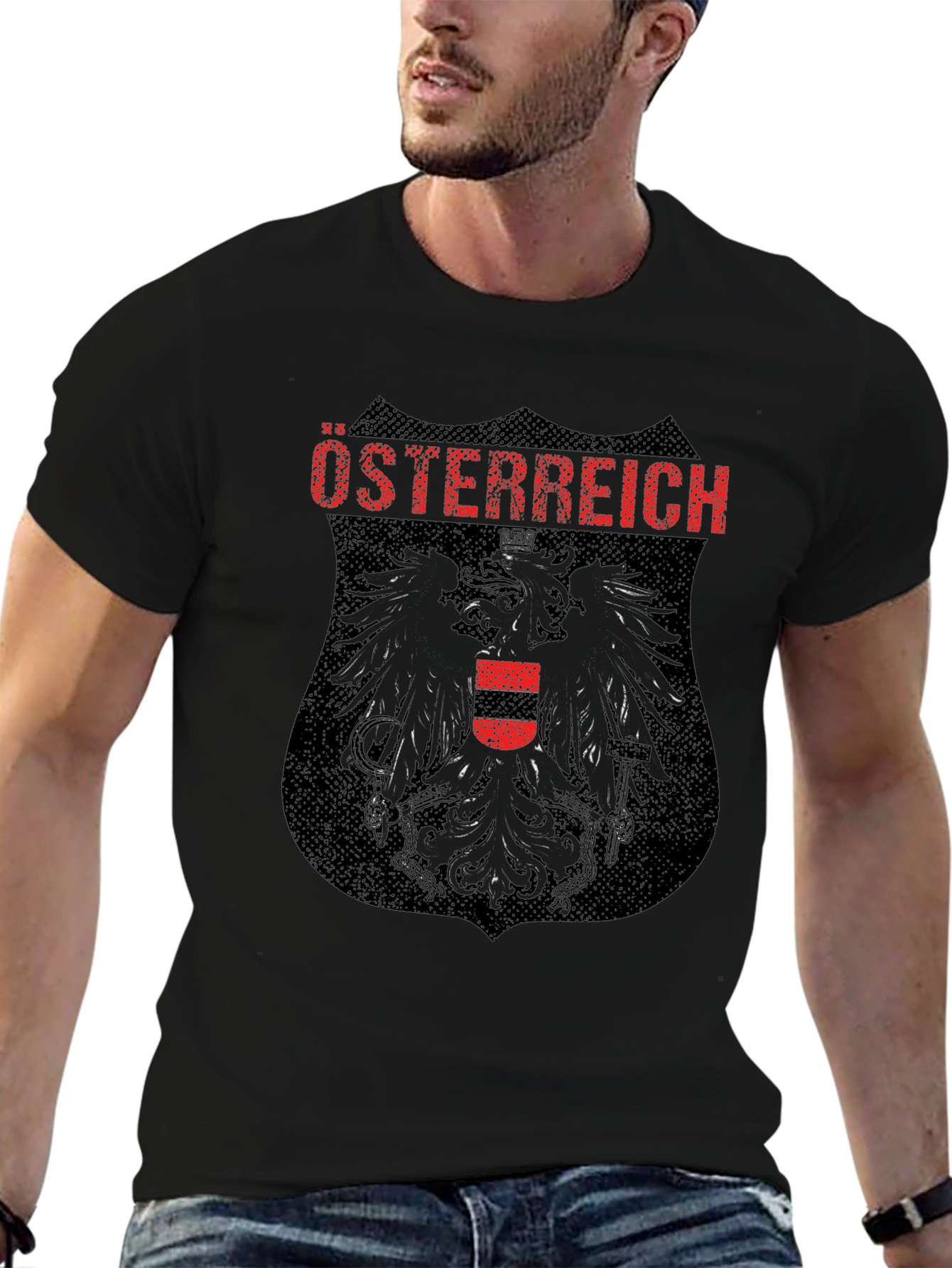 Austria Crest Graphic Tee - Black