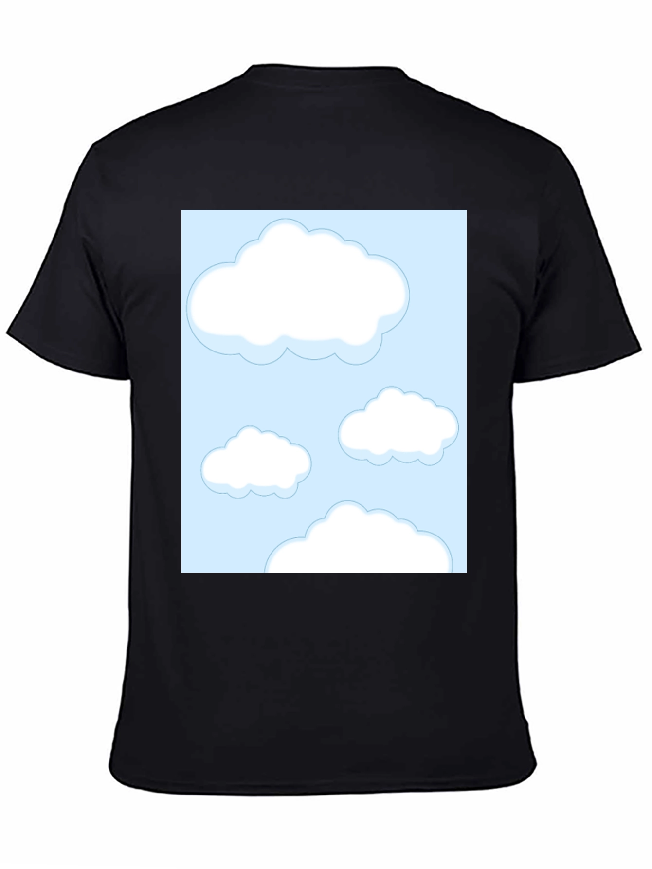 Cloud Print Black Tee