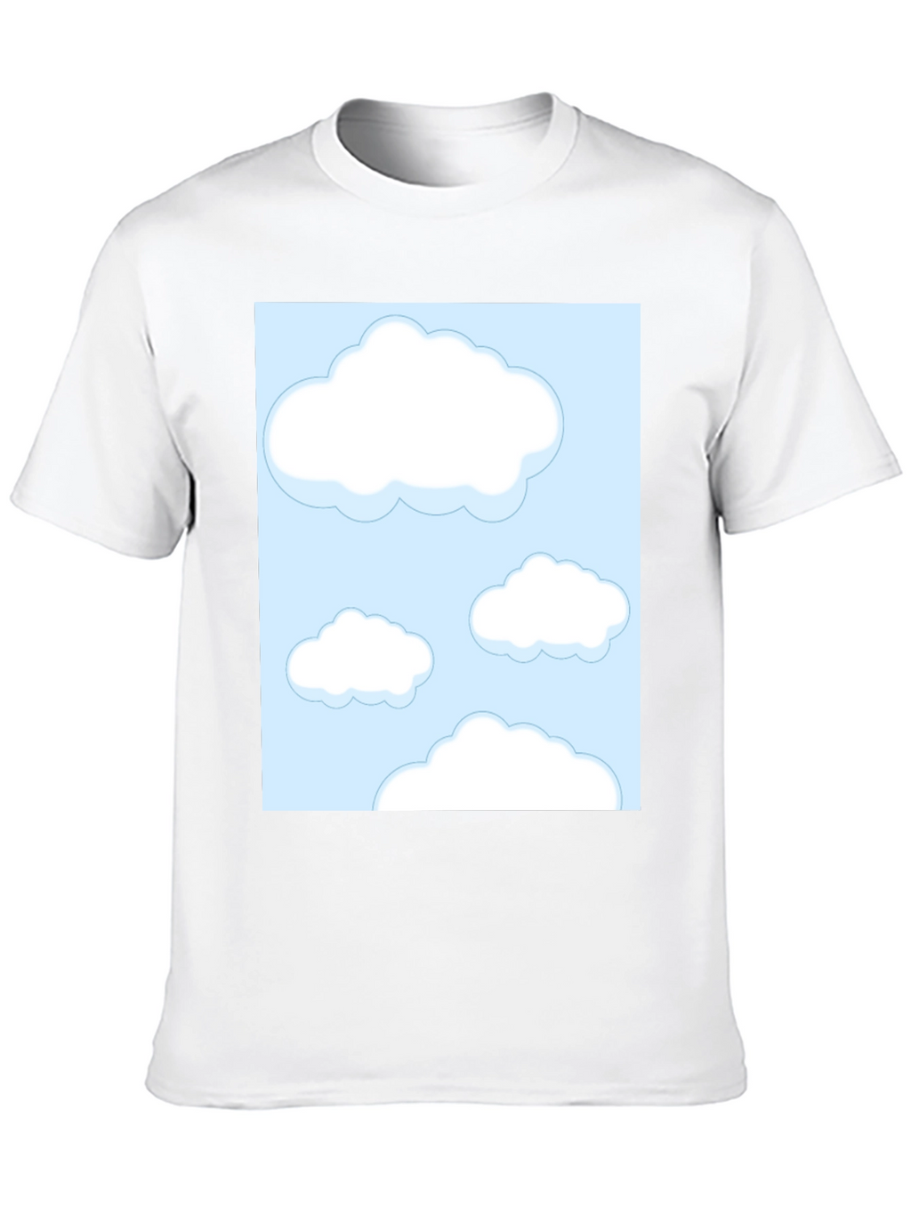 Cloud Print Black Tee