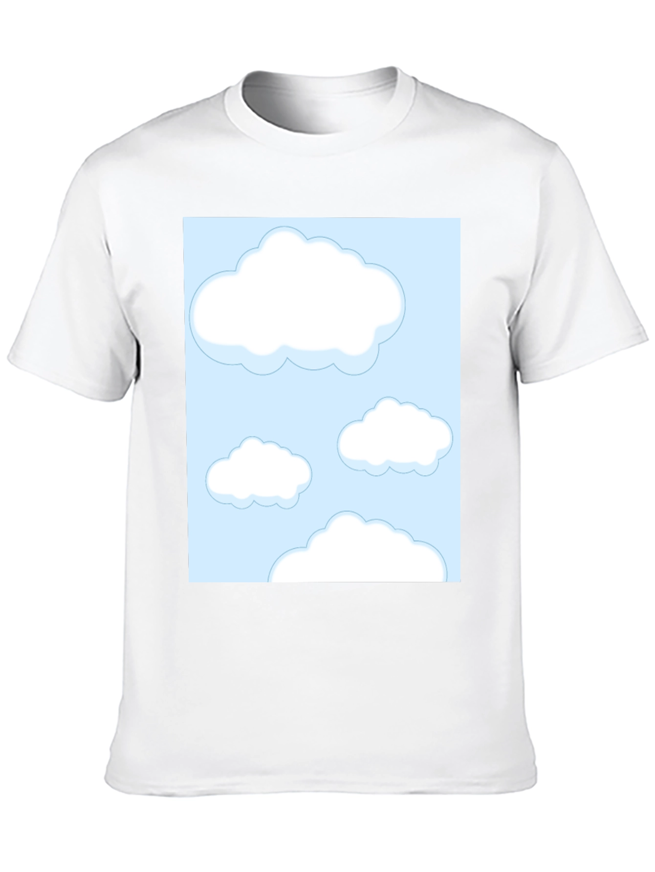 Cloud Print Black Tee