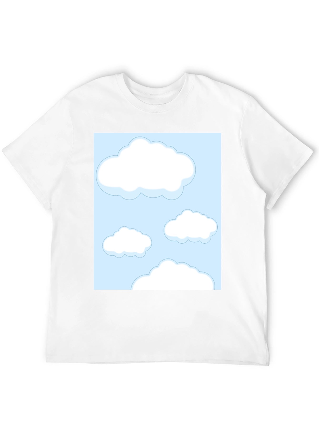 Cloud Print Black Tee