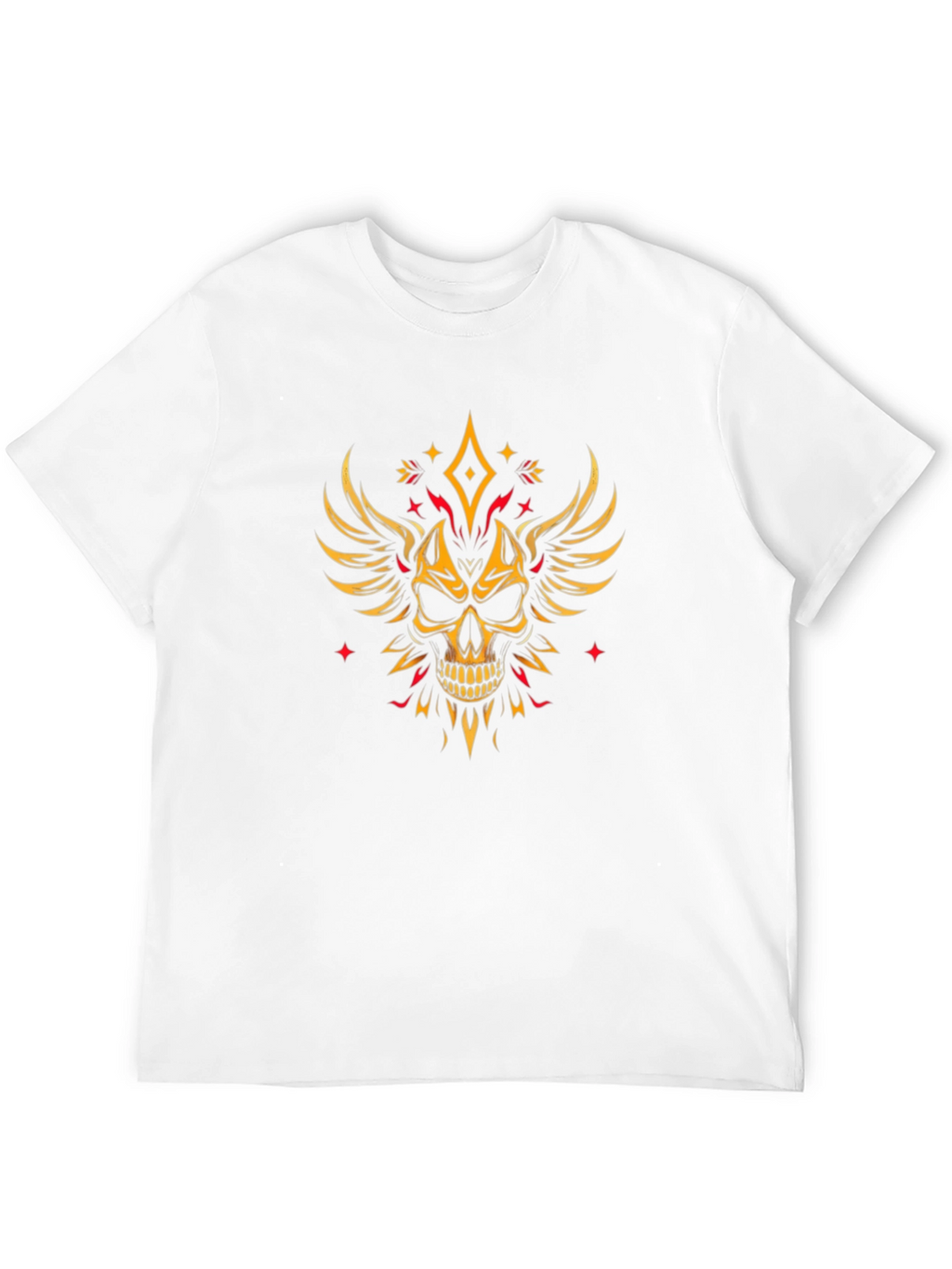 Winged Skull Graphic Tee - Edgy Black T-Shirt