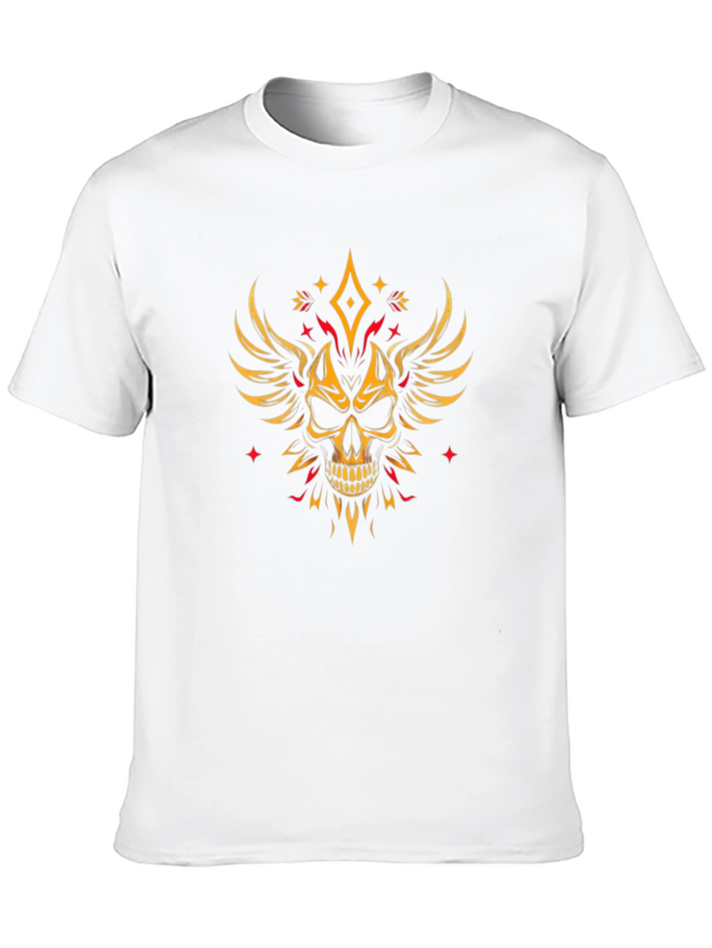 Winged Skull Graphic Tee - Edgy Black T-Shirt