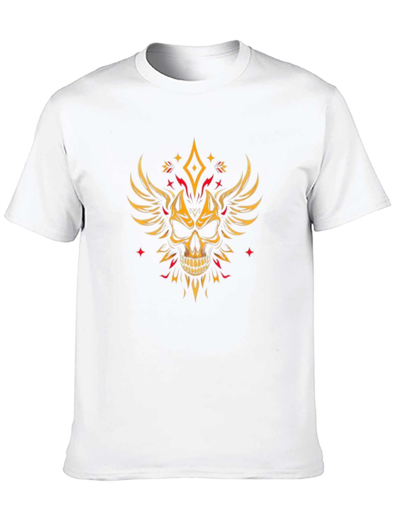 Winged Skull Graphic Tee - Edgy Black T-Shirt