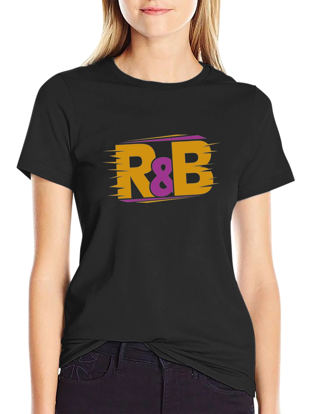 R&B Music T-Shirt - Black Cotton Blend Tee