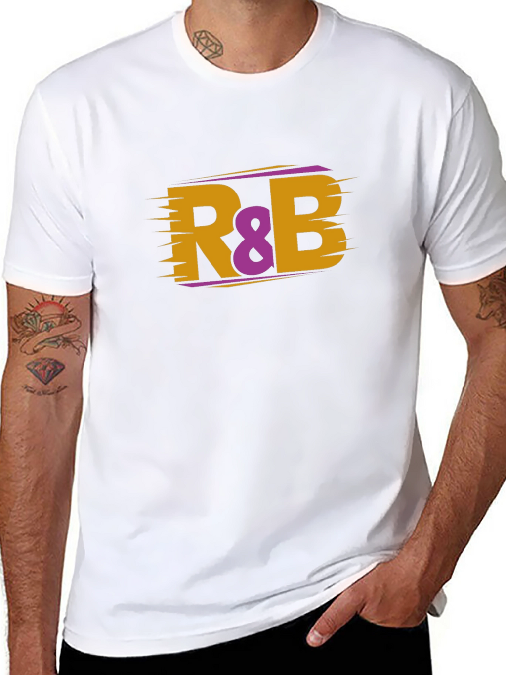 R&B Music T-Shirt - Black Cotton Blend Tee