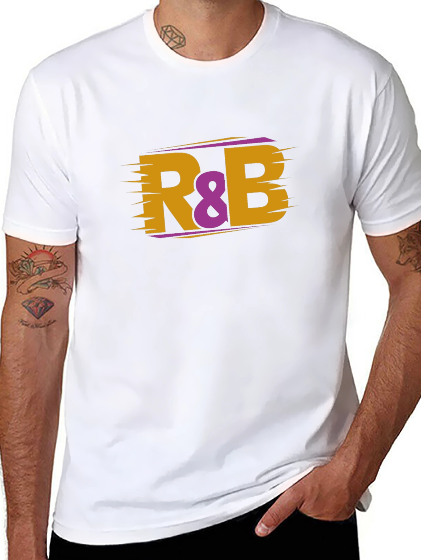 R&B Music T-Shirt - Black Cotton Blend Tee