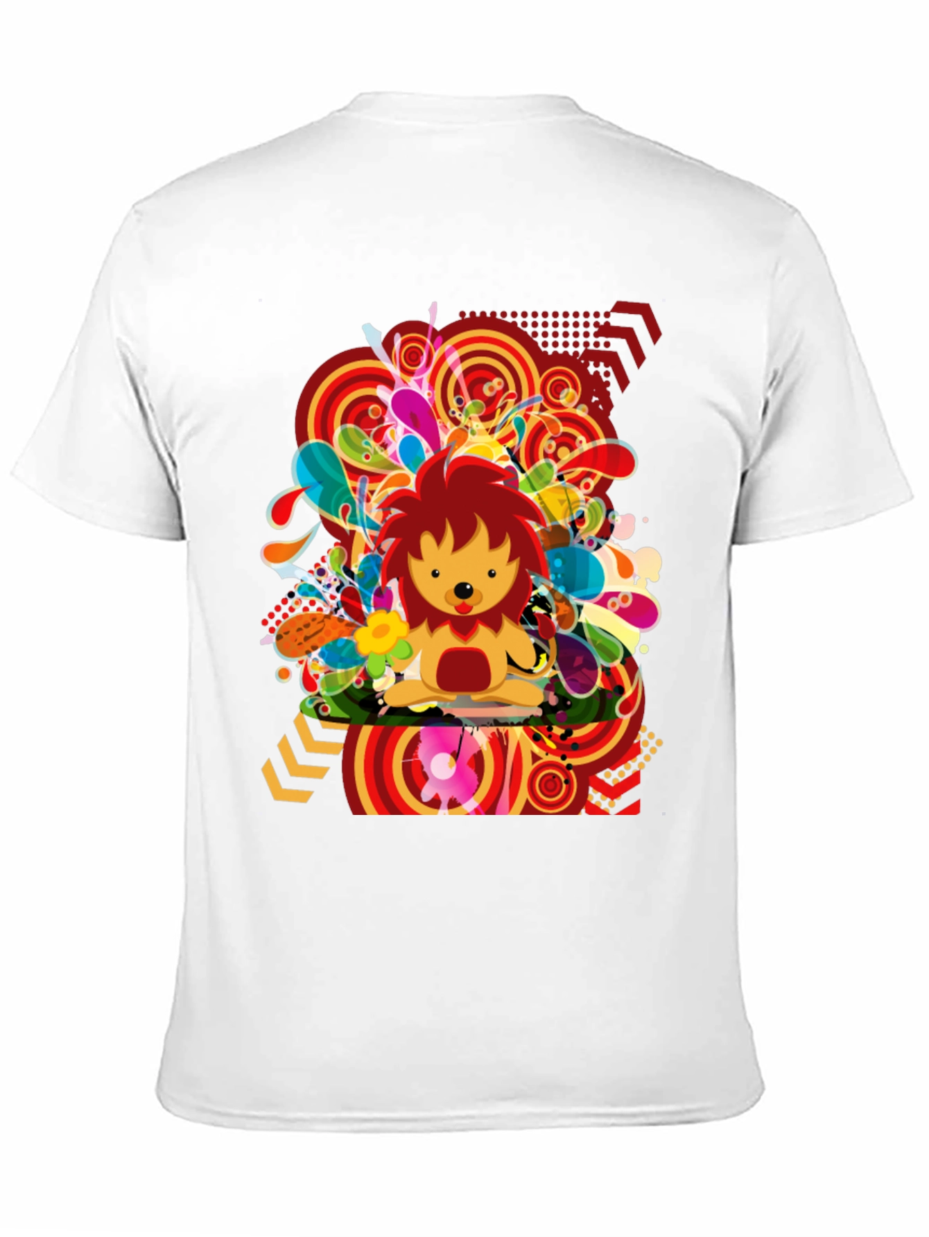 Funky Lion Graphic Tee - Mens Black T-Shirt