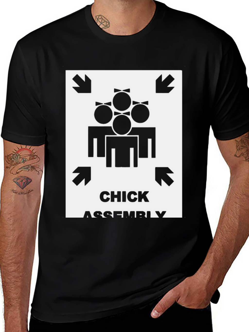 Chick Assembly T-Shirt: Unique Humor Tee