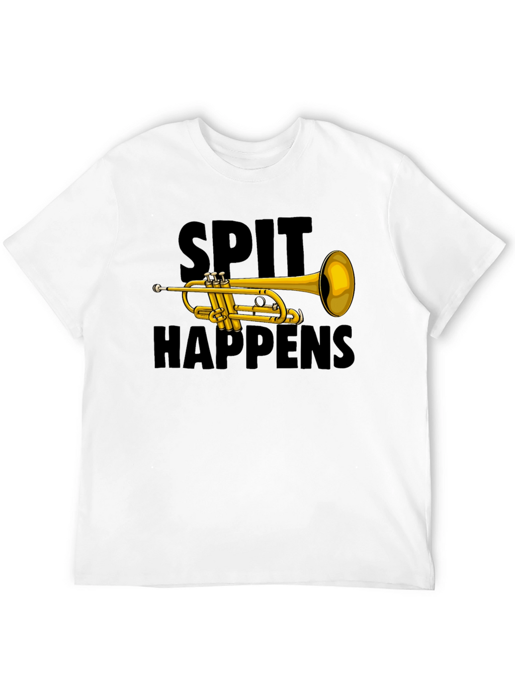 Spit Happens Trumpet Graphic Tee